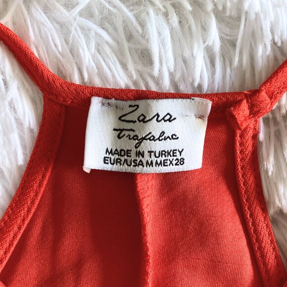 ✨SUMMER SALE✨ Orange Baby Doll Halter Mini Dress - Medium - Picture 4 of 5